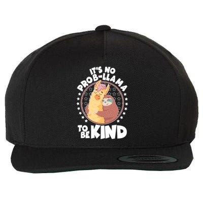 Funny Cute It's No ProbLlama To Be Kind Wool Snapback Cap