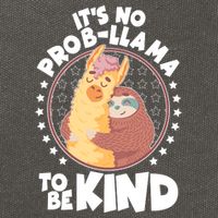Funny Cute It's No ProbLlama To Be Kind Cotton Canvas Backpack
