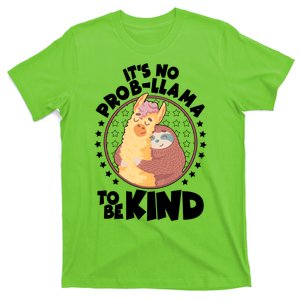 Funny Cute It's No ProbLlama To Be Kind T-Shirt