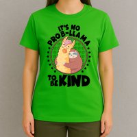 Funny Cute It's No ProbLlama To Be Kind T-Shirt