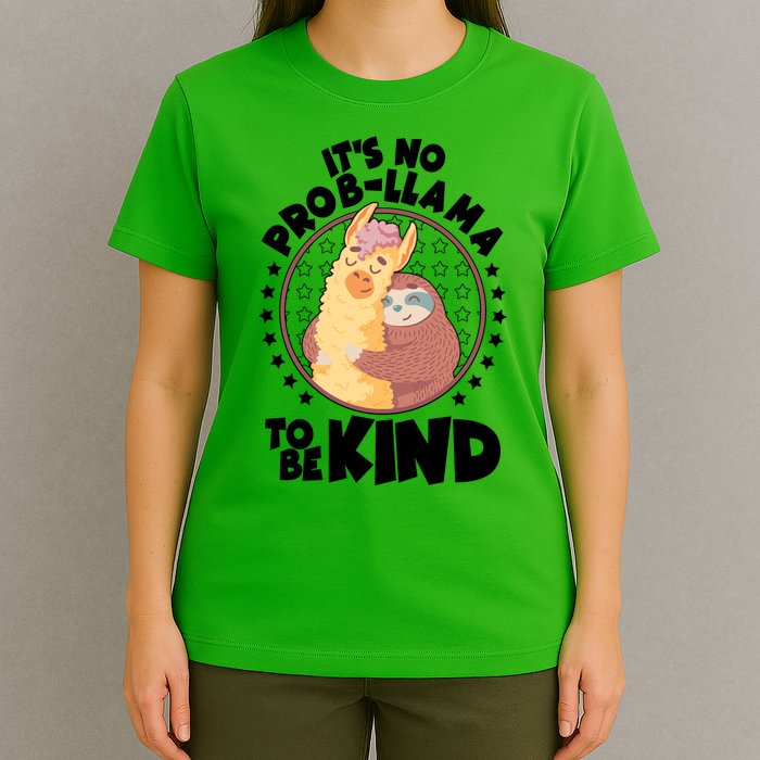 Funny Cute It's No ProbLlama To Be Kind T-Shirt