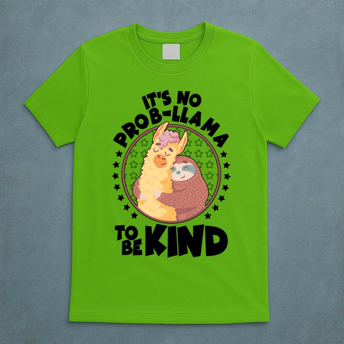 Funny Cute It's No ProbLlama To Be Kind T-Shirt