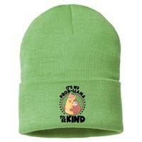 Funny Cute It's No ProbLlama To Be Kind Sustainable Knit Beanie