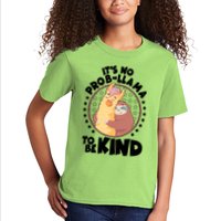 Funny Cute It's No ProbLlama To Be Kind Kids T-Shirt