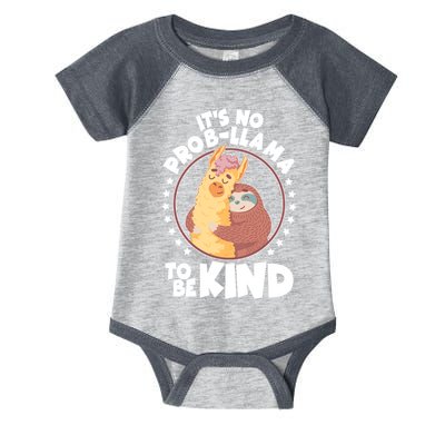 Funny Cute It's No ProbLlama To Be Kind Infant Baby Jersey Bodysuit