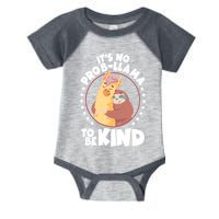 Funny Cute It's No ProbLlama To Be Kind Infant Baby Jersey Bodysuit