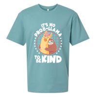 Funny Cute It's No ProbLlama To Be Kind Sueded Cloud Jersey T-Shirt