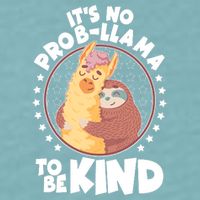 Funny Cute It's No ProbLlama To Be Kind Sueded Cloud Jersey T-Shirt