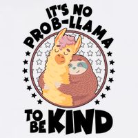 Funny Cute It's No ProbLlama To Be Kind Garment-Dyed Sweatshirt