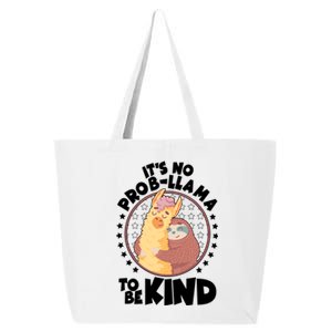 Funny Cute It's No ProbLlama To Be Kind 25L Jumbo Tote