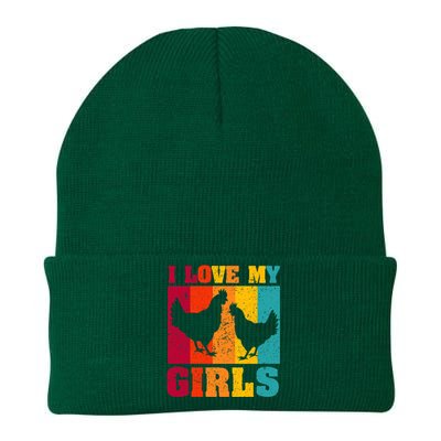 Funny Chicken I Love My Girls Poultry Chicken Farmer Gift Knit Cap Winter Beanie