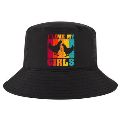 Funny Chicken I Love My Girls Poultry Chicken Farmer Gift Cool Comfort Performance Bucket Hat