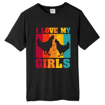 Funny Chicken I Love My Girls Poultry Chicken Farmer Gift Tall Fusion ChromaSoft Performance T-Shirt