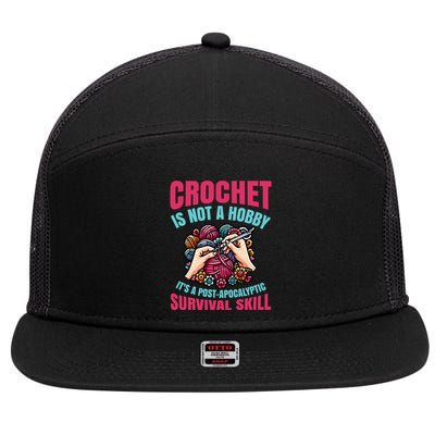 Funny Crochet Is Not A Hobby 7 Panel Mesh Trucker Snapback Hat
