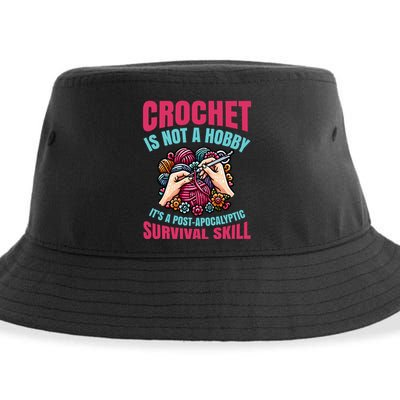 Funny Crochet Is Not A Hobby Sustainable Bucket Hat