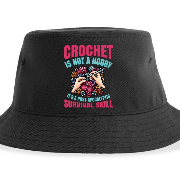 Funny Crochet Is Not A Hobby Sustainable Bucket Hat