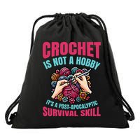 Funny Crochet Is Not A Hobby Drawstring Bag