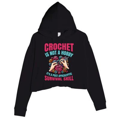 Funny Crochet Is Not A Hobby Crop Fleece Hoodie