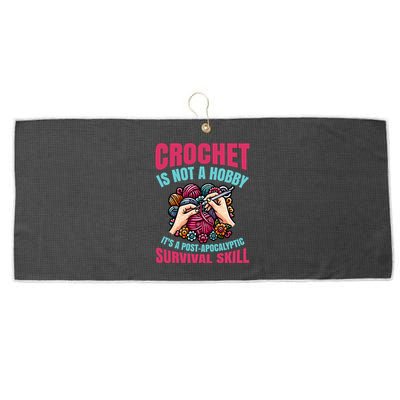 Funny Crochet Is Not A Hobby Large Microfiber Waffle Golf Towel