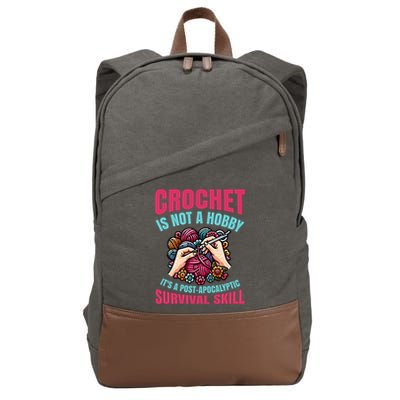 Funny Crochet Is Not A Hobby Cotton Canvas Backpack