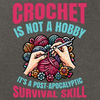 Funny Crochet Is Not A Hobby Cotton Canvas Backpack
