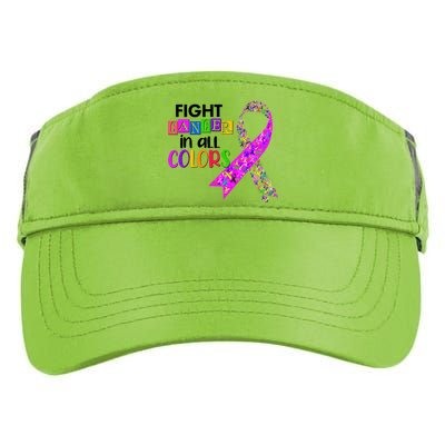 Fight Cancer In All Colors Awareness Ribbons Adult Drive Performance Visor