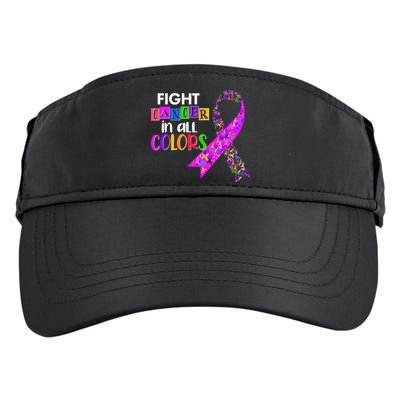 Fight Cancer In All Colors Awareness Ribbons Adult Drive Performance Visor
