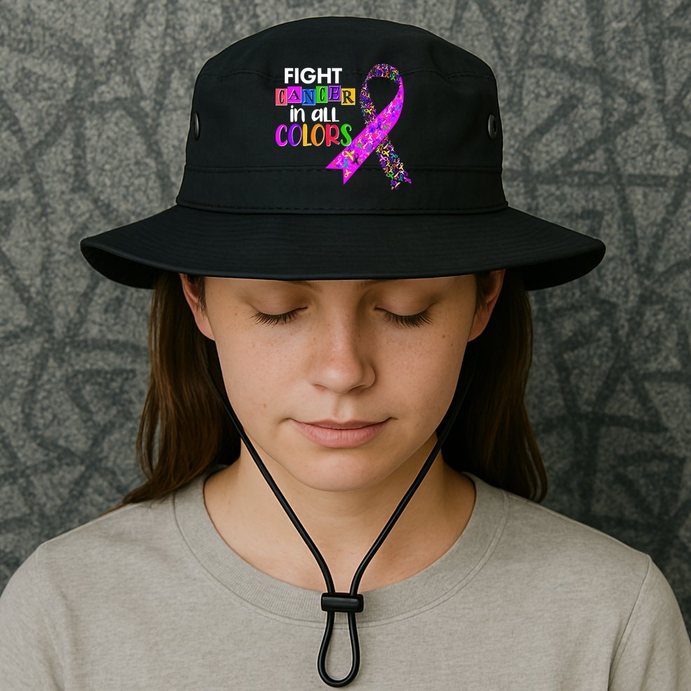 Fight Cancer In All Colors Awareness Ribbons Bucket Hat