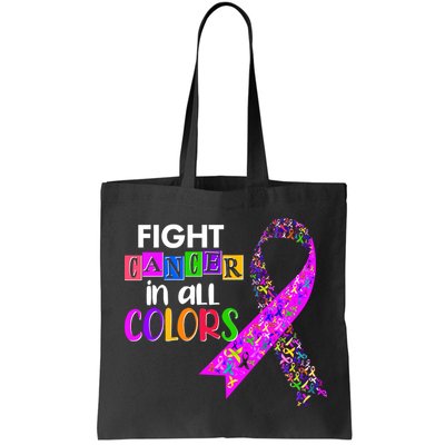 Fight Cancer In All Colors Awareness Ribbons Bag