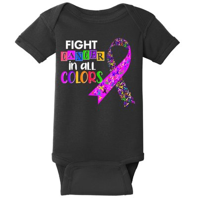 Fight Cancer In All Colors Awareness Ribbons Baby Bodysuit