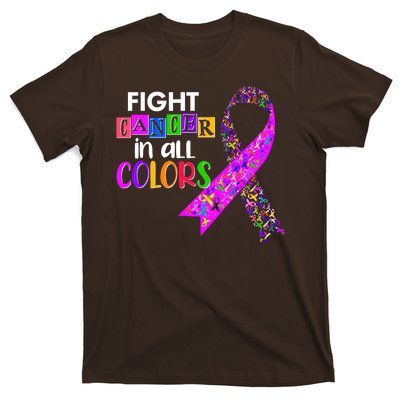 Fight Cancer In All Colors Awareness Ribbons T-Shirt