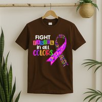 Fight Cancer In All Colors Awareness Ribbons T-Shirt