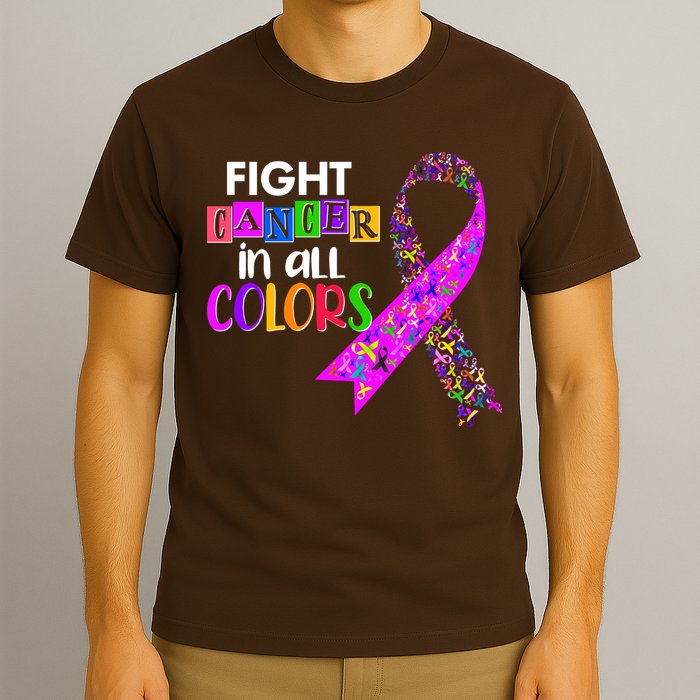 Fight Cancer In All Colors Awareness Ribbons T-Shirt