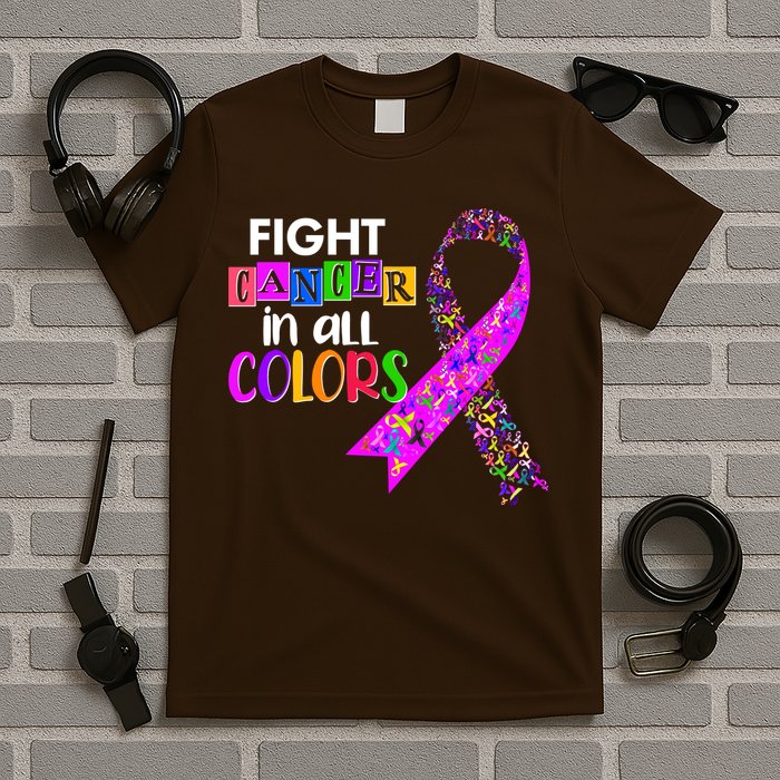 Fight Cancer In All Colors Awareness Ribbons T-Shirt