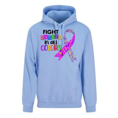 Fight Cancer In All Colors Awareness Ribbons Unisex Surf Hoodie