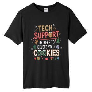 Funny Christmas I’M Here To Delete Your Cookies Techsupport Tall Fusion ChromaSoft Performance T-Shirt