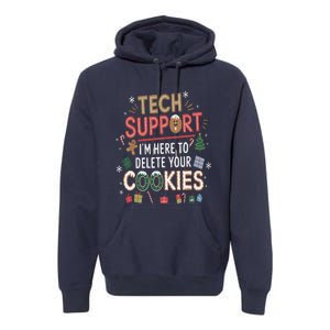 Funny Christmas I’M Here To Delete Your Cookies Techsupport Premium Hoodie