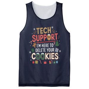 Funny Christmas I’M Here To Delete Your Cookies Techsupport Mesh Reversible Basketball Jersey Tank