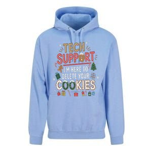 Funny Christmas I’M Here To Delete Your Cookies Techsupport Unisex Surf Hoodie