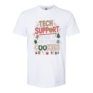 Funny Christmas I’M Here To Delete Your Cookies Techsupport Softstyle CVC T-Shirt