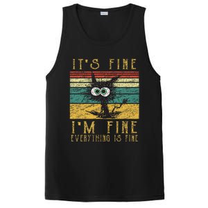 Funny Cat Its Fine Im Fine Everything Is Fine Cat PosiCharge Competitor Tank