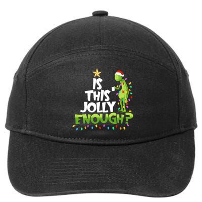 Funny Christmas Is This Jolly Enough 7-Panel Snapback Hat