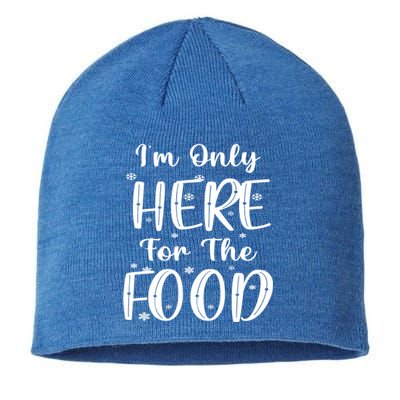 Funny Christmas Im Only Here For The Food Pajamas Xmas Great Gift Sustainable Beanie