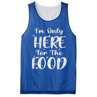 Funny Christmas Im Only Here For The Food Pajamas Xmas Great Gift Mesh Reversible Basketball Jersey Tank