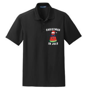 Funny Christmas in July Watermelon Dry Zone Grid Polo