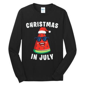 Funny Christmas in July Watermelon Tall Long Sleeve T-Shirt