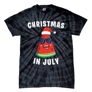 Funny Christmas in July Watermelon Tie-Dye T-Shirt