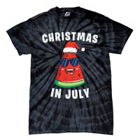 Funny Christmas in July Watermelon Tie-Dye T-Shirt