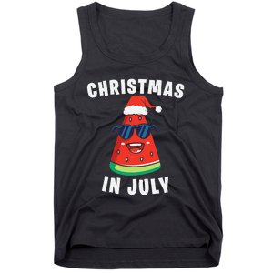 Funny Christmas in July Watermelon Tank Top