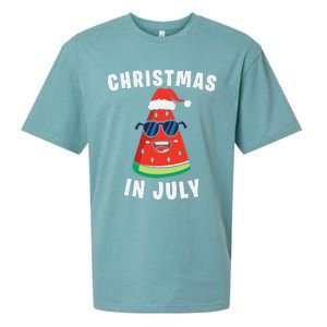 Funny Christmas in July Watermelon Sueded Cloud Jersey T-Shirt